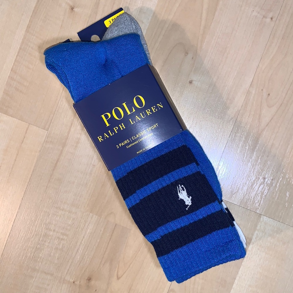 POLO RALPH LAUREN Classic Sport Cushioned 3 Pairs - Picture 1 of 7